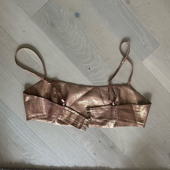 Retrofete silk metallic crop top - Picture 4 of 4